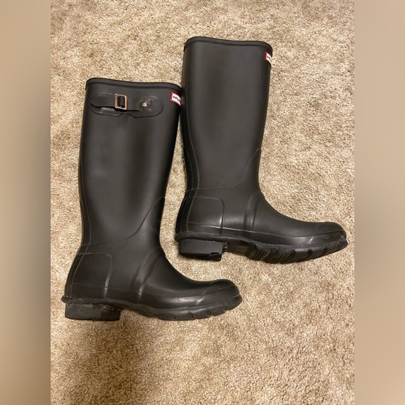 Hunter | Original Tall Rain Boots - Matte Black - Picture 9 of 13